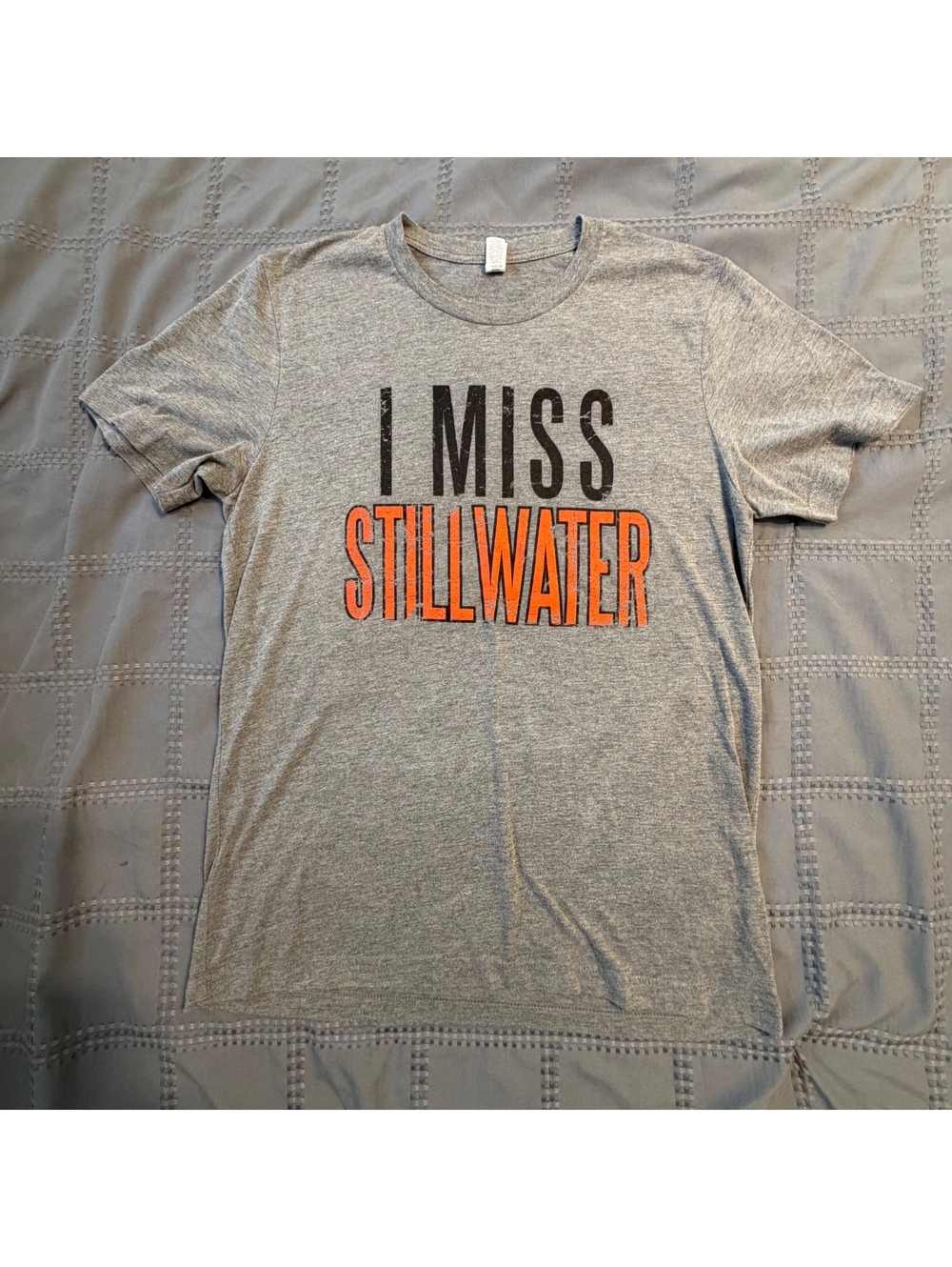 Bella+Canvas Gray "I Miss Stillwater" Graphic T-Shirt Medium / Oklahoma State
